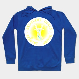 Texted Plain Bright Colors Version - Believer's World with Resident Wopppo Hoodie